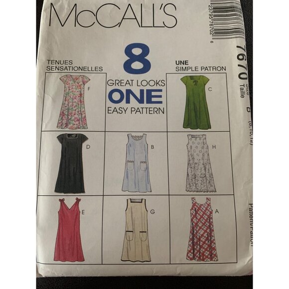 McCall's Misses Dress Sewing Pattern Sz 8 - 10 7670 - Uncut - Picture 8 of 9
